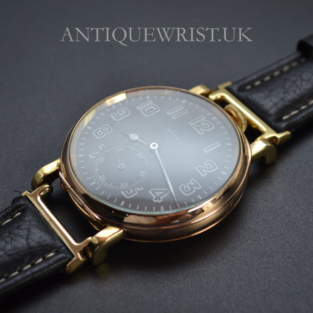 Vintage Genuine Rolex 15 Jewels Gold Plated Dennison Military Ww1 Watch